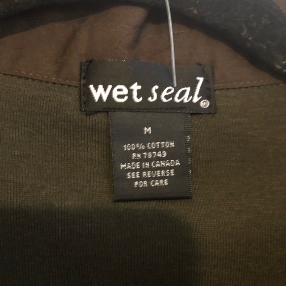 Wet seal leather lace up blouse - Picture 3 of 3